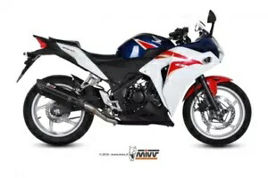Mivv 排気マフラー Suono ブラック ステンレススチール ホンダ CBR 250 R 2011 - 2014用 Mivv Exhaust Muffler Suono Black Stainless Steel for Honda Cbr 250 R 2011 - 2014 【並行輸入品】