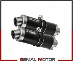 排気ストーム by Mivv マフラー オーバル Nero スチール アプリリア RSV 1000 2004 - 2008用 Exhaust Storm by Mivv Mufflers Oval Nero Steel for Aprilia Rsv 1000 2004 - 2008 【並行輸入品】