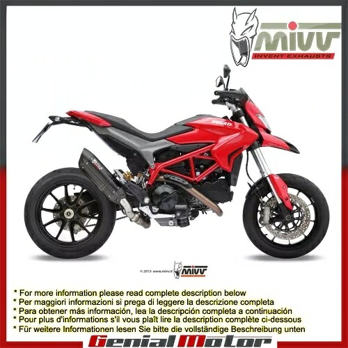 Mivv 排気マフラー Suono ブラック スチール Ducati ハイパーモタード 821 2013 - 2015 用 Mivv Exhaust Muffler Suono Black Steel for Ducati Hypermotard 821 2013 - 2015 【並行輸入品】