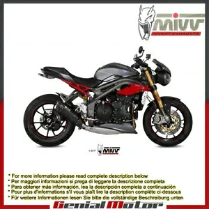 Mivv 排気マフラー Suono ブラック スチール ロー トライアンフ スピード トリプル 2016 - 2018用 Mivv Exhaust Muffler Suono Black Steel Low for Triumph Speed Triple 2016 - 2018 【並行輸入品】