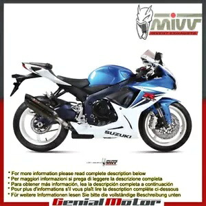 Mivv 排気マフラー Suono ブラック ステンレススチール スズキ GSX-R 600 2011 - 2016 Mivv Exhaust Muffler Suono Black Stainless Steel Suzuki Gsx-R 600 2011 - 2016 【並行輸入品】