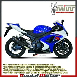 Mivv 排気マフラー Suono ブラック ステンレススチール スズキ GSX-R 750 2008 - 2010 Mivv Exhaust Muffler Suono Black Stainless Steel Suzuki Gsx-R 750 2008 - 2010 【並行輸入品】