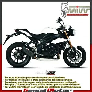 Mivv 排気マフラー Suono ブラック スチール ロー トライアンフ スピード トリプル 2011 - 2015 用 Mivv Exhaust Muffler Suono Black Steel Low for Triumph Speed Triple 2011 - 2015 【並行輸入品】
