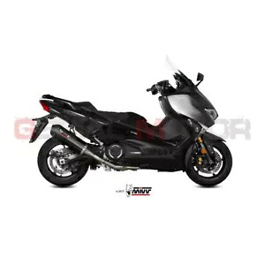 Mivv コンプリートエキゾースト オーバル ブラック ブラック カーボン キャップ ヤマハ T-Max 530 2017 - 2020 Mivv Complete Exhaust Oval Black Black Carbon Cap Yamaha T-Max 530 2017 - 2020 【並行輸入品】