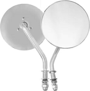 ハードドライブ クローム 4インチ 右丸型サイドミラー ハーレー ロードキング 94-18 Harddrive Chrome 4in Right Round Side Mirror Harley Road King 94-18 【並行輸入品】