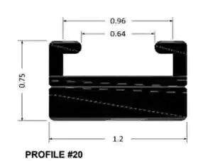 SP1 ブラック 交換用スライド プロファイル 20 56 インチ ヤマハ SX500R 00-01 SP1 Black Replacement Slide Profile 20 56in Yamaha SX500R 00-01 【並行輸入品】