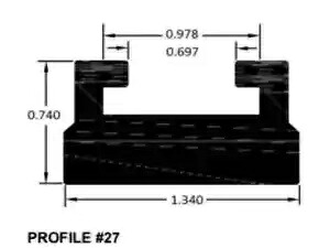 SP1 ブラック 交換用スライド プロファイル 27 ヤマハ ナイトロ 06-07 SP1 Black Replacement Slide Profile 27 Yamaha Nytro 06-07 【並行輸入品】