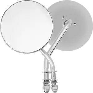 ハードドライブ クローム 4インチ 左丸型サイドミラー ハーレー ソフテイル デュース 00-07 Harddrive Chrome 4in Left Round Side Mirror Harley Softail Deuce 00-07 【並行輸入品】