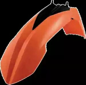 Acerbis フロントフェンダー ブラックオレンジ KTM 250 EXC 08用 Acerbis Front Fender Black Orange for KTM 250 EXC 08 【並行輸入品】