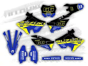 NitroMX による Polisport RESTYLE プラスチックセットグラフィック付きスズキ RM 2001-2008- Suzuki RM 2001-2008 with Polisport RESTYLE Plastic Set Graphics by NitroMX- 【並行輸入品】