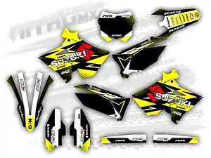 NitroMX による Polisport RESTYLE プラスチックセットグラフィック付きスズキ RM 2001-2008- Suzuki RM 2001-2008 with Polisport RESTYLE Plastic Set Graphics by NitroMX- 【並行輸入品】