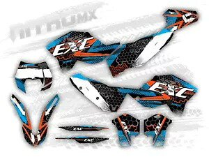 NitroMX グラフィックセット KTM EXC EXC-F 125 250 300 450 530 2008 2009 2010 2011- NitroMX Graphics Set for KTM EXC EXC-F 125 250 300 450 530 2008 2009 2010 2011- 【並行輸入品】