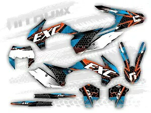 NitroMX グラフィックス KTM EXC-F 125 250 300 350 450 2014 2015 2016 エンデューロ装飾用 NitroMX Graphics for KTM EXC-F 125 250 300 350 450 2014 2015 2016 Enduro Decor- 【並行輸入品】