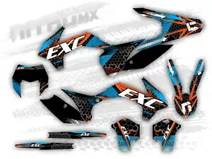 NitroMX グラフィックス KTM EXC-F 125 250 300 350 450 2014 2015 2016 エンデューロ装飾用 NitroMX Graphics for KTM EXC-F 125 250 300 350 450 2014 2015 2016 Enduro Decor- 【並行輸入品】