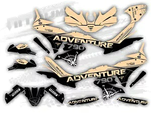 グラフィックセットはKTM 790 890 ADVENTURE 2023 2024 プレミアム装飾ステッカーに適合します。 Graphics Set Fits KTM 790 890 ADVENTURE 2023 2024 Premium Decor Stickers- 【並行輸入品】