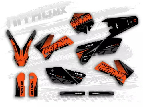 NitroMX グラフィックセット KTM SX SXF 125 250 450 525 2005 2006 装飾ステッカー- NitroMX Graphics Set for KTM SX SXF 125 250 450 525 2005 2006 Decor Sticker- 【並行輸入品】