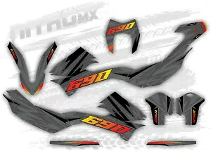 KTM 690 Enduro-R 2012 2013 2014 2015 2017 2018 Enduro-にマッチするグラフィックセット。 Graphics set matching KTM 690 Enduro-R 2012 2013 2014 2015 2017 2018 Enduro- 【並行輸入品】