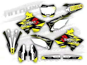 NitroMX による Polisport RESTYLE プラスチックセットグラフィック付きスズキ RM 2001-2008- Suzuki RM 2001-2008 with Polisport RESTYLE Plastic Set Graphics by NitroMX- 【並行輸入品】