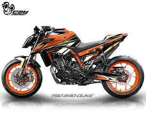 新しいグラフィックキット ktm 890 790 DUKE グラフィックデカールステッカーキット (CHC2-O) NEW Graphic kit for ktm 890 790 DUKE Graphic Decal Sticker Kit (CHC2-O) 【並行輸入品】