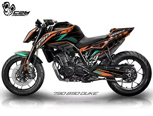 新しいグラフィックキット ktm 890 790 DUKE グラフィックデカールステッカーキット (117-O) NEW Graphic kit for ktm 890 790 DUKE Graphic Decal Sticker Kit (117-O) 【並行輸入品】