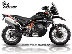 新しいグラフィックキット ktm 890 790 アドベンチャーグラフィックデカールステッカーキット (BK-B) NEW Graphic kit for ktm 890 790 Adventure Graphic Decal Sticker Kit (BK-B) 【並行輸入品】