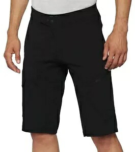 100% Ridecamp メンズ MTB マウンテン バイク ショーツ ライナー付き ブラック 100% Ridecamp Mens MTB Mountain Bike Shorts w/Liner Black 【並行輸入品】