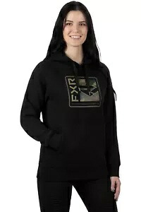 FXR ブロードキャスト アダルト プルオーバー フーディ ブラック/カモ FXR Broadcast Adult Pullover Hoody Black/Camo 【並行輸入品】