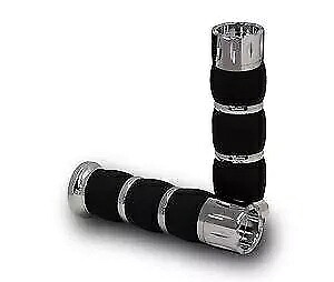 Avon Rival エアクッション付きクローム ハンドルバー グリップ (AIR-90-RIV) Avon Rival Air Cushioned Chrome Handlebar Grips (AIR-90-RIV) 【並行輸入品】