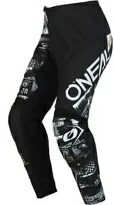 オニール エレメント アタック V.23 メンズ MX オフロード パンツ ブラック/ホワイト O'Neal Element Attack V.23 Mens MX Offroad Pants Black/White 【並行輸入品】