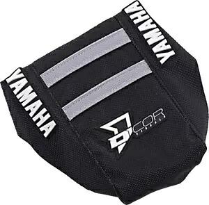 D'Cor Visuals ヤマハ ブラック/グレー リブ シート カバー (30-50-484) D'Cor Visuals Yamaha Black/Gray Ribbed Seat Cover (30-50-484) 【並行輸入品】