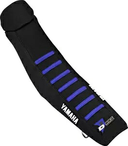 D'Cor Visuals ヤマハ ブラック/ブルー リブ シート カバー (30-50-141) D'Cor Visuals Yamaha Black/Blue Ribbed Seat Cover (30-50-141) 【並行輸入品】