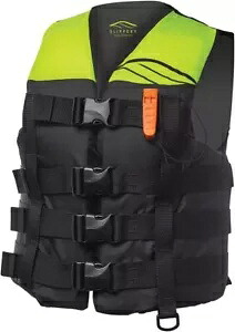 滑りやすいハイドロ ナイロン ライフ ベスト ブラック/イエロー 4XL/プラス Slippery Hydro Nylon Life Vest Black/Yellow 4XL/Plus 【並行輸入品】