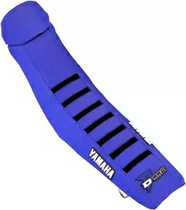 D'Cor Visuals ヤマハ ブルー/ブラック リブ シート カバー (30-50-465) D'Cor Visuals Yamaha Blue/Black Ribbed Seat Cover (30-50-465) 【並行輸入品】