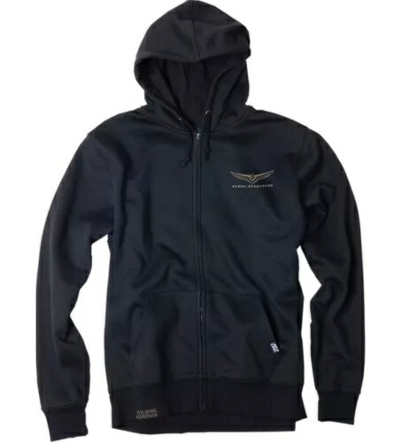 Factory Effex ゴールドウィング アイコン メンズ ジップ アップ フーディ ブラック Factory Effex Goldwing Icon Mens Zip Up Hoody Black 【並行輸入品】