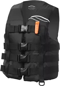滑りやすいハイドロ ナイロン ライフ ベスト ブラック 4XL/プラス Slippery Hydro Nylon Life Vest Black 4XL/Plus 【並行輸入品】