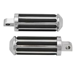 ハードドライブ大型レール クロム/ゴム製フットペグ (オス マウント付き) (16-064A) HardDrive Large Rail Chrome/Rubber Footpegs w/Male Mount (16-064A) 【並行輸入品】