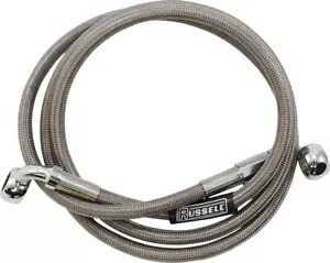 Russell ProSwivel ユニバーサル 48 インチ ブレーキ ホース、90° 3/8 インチ バンジョー フィッティング付き (R08982) Russell ProSwivel Universal 48\