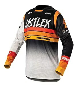 Castle X R1 メンズ MX オフロード ジャージ ホワイト/ブラック/オレンジ Castle X R1 Mens MX Offroad Jersey White/Black/Orange 【並行輸入品】