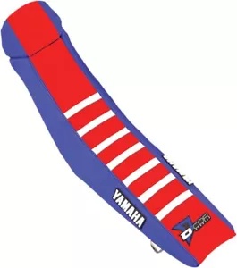 D'Cor Visuals ヤマハ ブルー/レッド/ホワイト リブ シート カバー (30-50-463) D'Cor Visuals Yamaha Blue/Red/White Ribbed Seat Cover (30-50-463) 【並行輸入品】