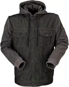 Z1R デニム メンズ フード付きジャケット ブラック/グレー Z1R Denim Mens Hooded Jacket Black/Gray 【並行輸入品】