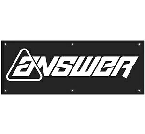 Answer ブランドロゴ 36 インチ x 96 インチ バナー ブラック Answer Brand Logo 36\