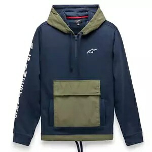 アルパインスターズ エクスプローラー メンズ プルオーバー アノラック フーディ ネイビー ブルー Alpinestars Explorer Mens Pullover Anorak Hoody Navy Blue 【並行輸入品】｜詳細画像