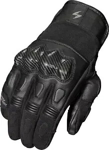 スコーピオン ハイブリッド エア メンズ レザー オートバイ グローブ ブラック Scorpion Hybrid Air Mens Leather Motorcycle Gloves Black 【並行輸入品】