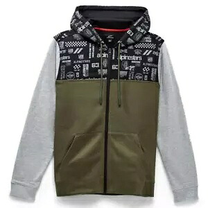 アルパインスターズ パーペチュイティ メンズ ジップ アップ フーディ ミリタリー グリーン Alpinestars Perpetuity Mens Zip Up Hoody Military Green 【並行輸入品】