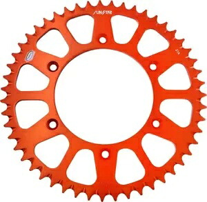 サンスター オレンジ 51歯 アルミリアスプロケット (5-354751OR) Sunstar Orange 51 Tooth Aluminum Rear Sprocket (5-354751OR) 【並行輸入品】