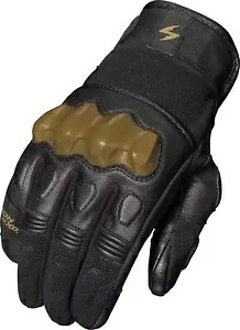スコーピオン ハイブリッド エア メンズ レザー オートバイ グローブ ブラック/ゴールド Scorpion Hybrid Air Mens Leather Motorcycle Gloves Black/Gold 【並行輸入品】