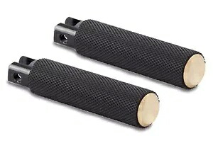 Arlen Ness ローレット真鍮フットペグ (I-1323) Arlen Ness Knurled Brass Footpegs (I-1323) 【並行輸入品】