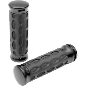 Drag Specialtys Hotop ブラック ラバー ハンドルバー グリップ (0630-0774) Drag Specialties Hotop Black Rubber Handlebar Grips (0630-0774) 【並行輸入品】