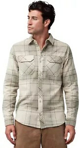 Fox Racing Traildust Me ボタンアップ長袖フランネル シャツ クリーム Fox Racing Traildust Mes Button Up Long Sleeve Flannel Shirt Cream 【並行輸入品】