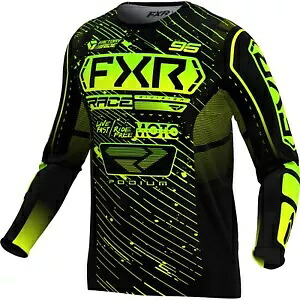 FXR Podium メンズ MX オフロード ジャージ ブラック/ハイビズ/ライム FXR Podium Mens MX Offroad Jersey Black/Hi-Vis/Lime 【並行輸入品】
